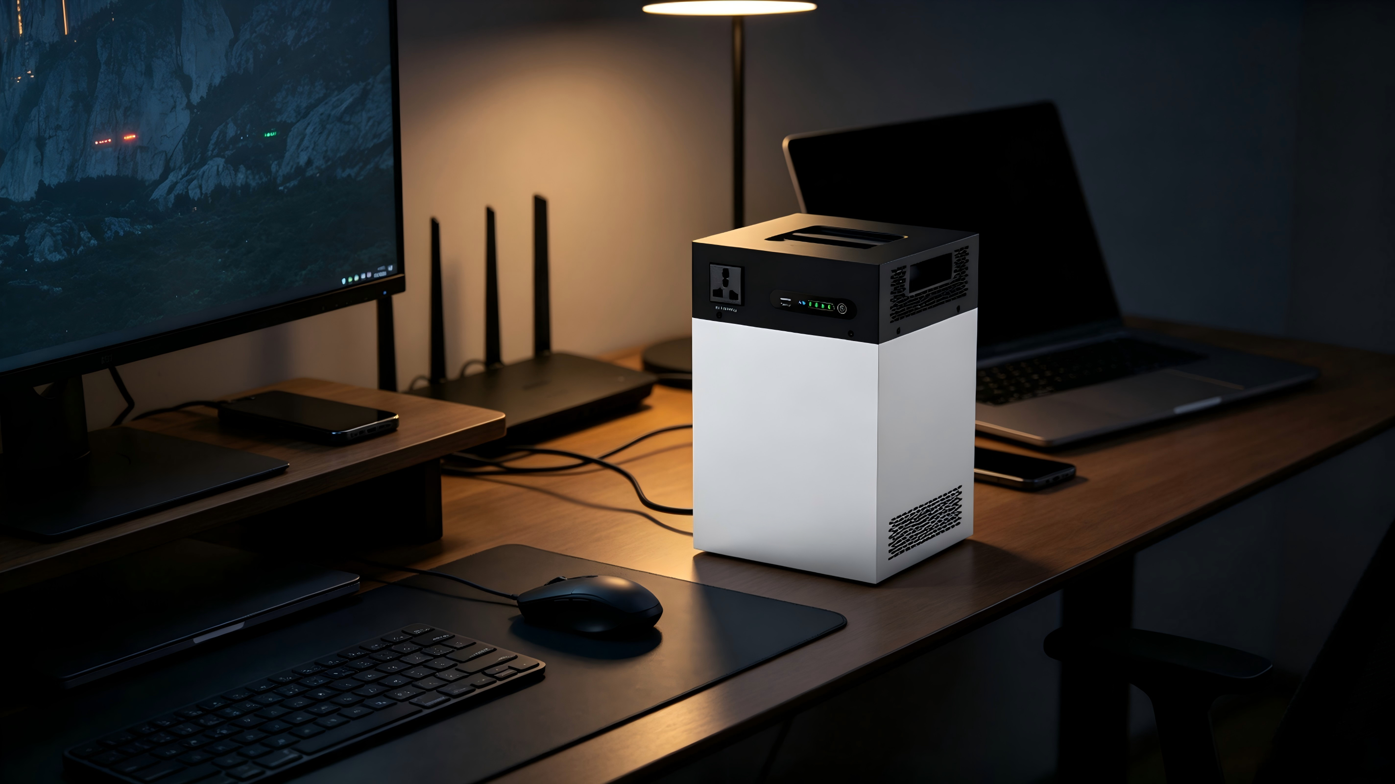 ESS 1000W+2009WH 便携储能桌面办公场景